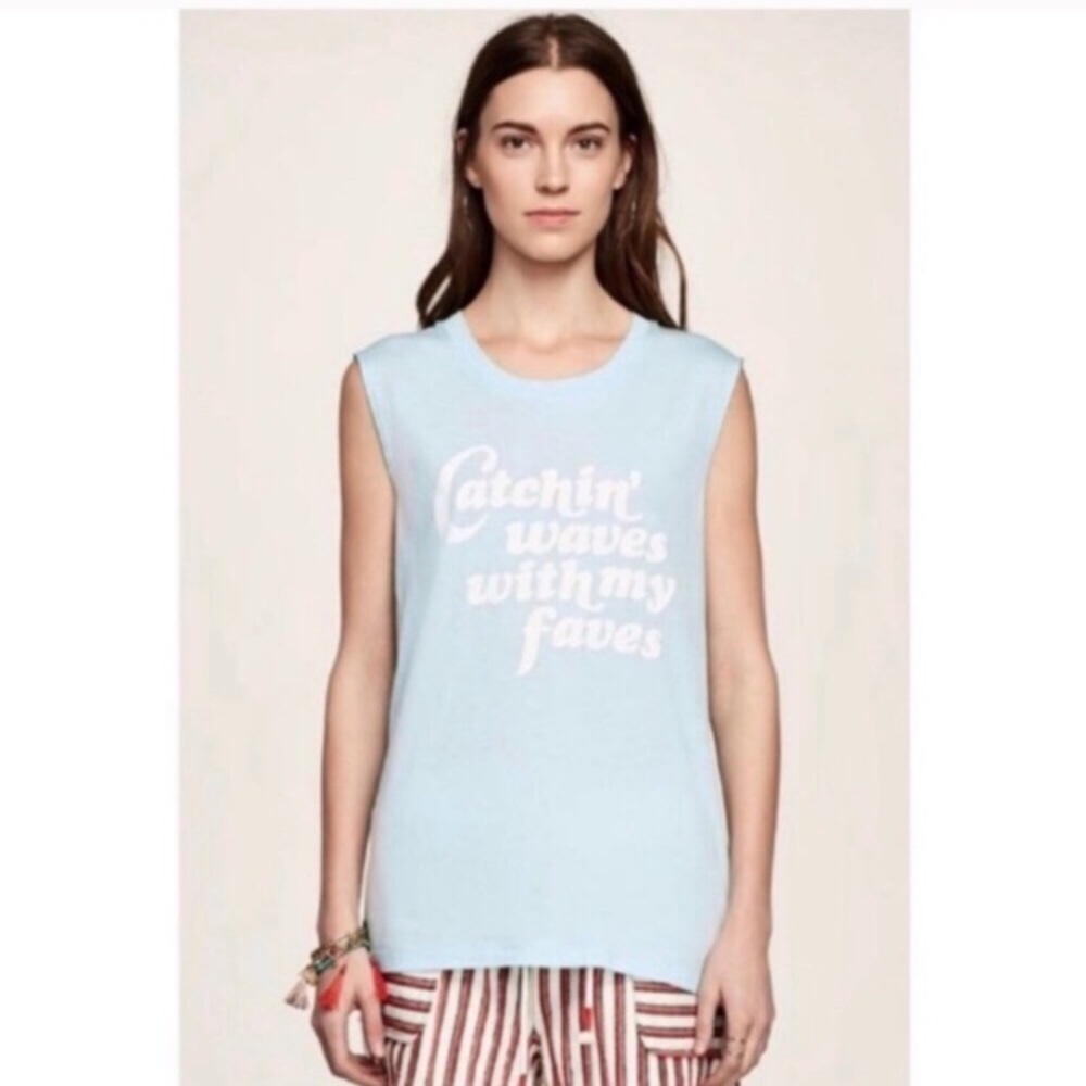 NWT Rebecca Minkoff Catchin’ Waves Muscle T-Shirt